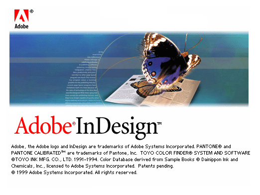 Indesign legacy splash screen